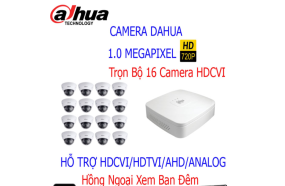 Trọn bộ 16 camera quan sát 1.0MP